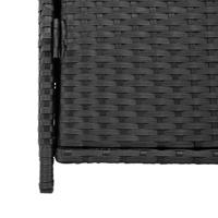 Tuinkast 55x59x80 cm poly rattan zwart - thumbnail