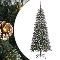 VidaXL Kunstkerstboom met 150 led groen 150 cm pvc en plastic en staal - thumbnail