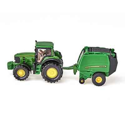 Siku 1665 John Deere + Balenpers - thumbnail