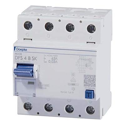 Doepke 09144998HD DFS 4 063-4/0,03-B SK HD 4polig 63A Aardlekschakelaar allcurrentsensitive B 4-polig 63 A 0.03 A 230 V, 400 V