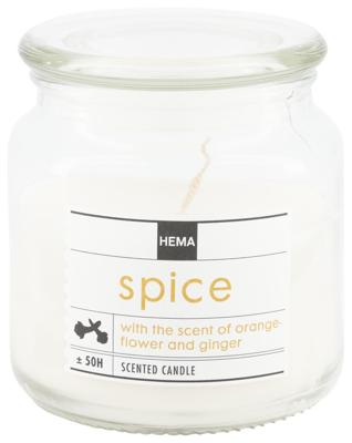 HEMA Geurkaars in glazen pot Ø10x11 spice