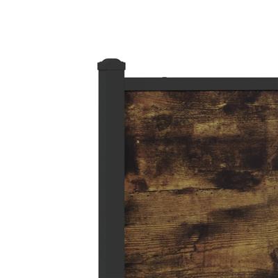 Bedframe zonder matras metaal gerookt eikenkleurig 183x213 cm