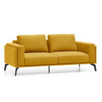 2,5-Zitsbank Panama Donkergeel Stof - thumbnail
