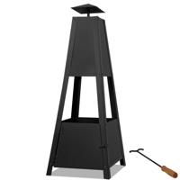 Monzana Buitenhaard-Sfeerhaard- Pyramide-vuurkorf-vuurmand-100cm-hoog - thumbnail