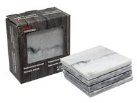 Overige Merken Marmeren onderzetters 10x10 cm 4 stuks - thumbnail