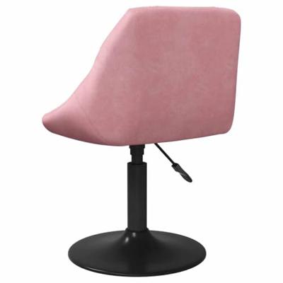 Eetkamerstoelen draaibaar 6 st fluweel roze