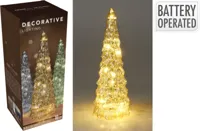 Kerstboom met led verlichting 24cm - thumbnail