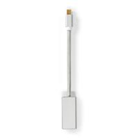 Nedis CCTB37450AL02 Mini Displayport-kabel Displayport 1.2 Mini-displayport Male Displayport Female 21.6 Gbps Verguld 0.20 M Rond Gebreid Zilver Cover Window Box - thumbnail