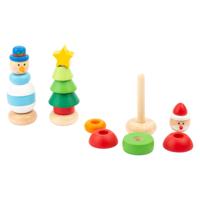 Small Foot houten stapeltoren kerstfiguur, per stuk - thumbnail