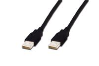 Digitus AK-300100-030-S USB-kabel USB 2.0 USB-A stekker, USB-A stekker 3.00 m Zwart - thumbnail