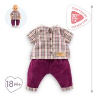Corolle geruit shirt met broek kleine ontdekker - 30cm - thumbnail