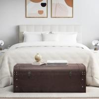 Schatkist met sloten 110x50x39,5 cm multiplex donkerbruin - thumbnail