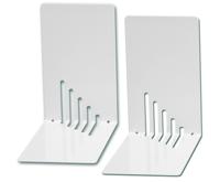 MAUL boekensteun metaal 14X8.5x14cm set 2 wit - thumbnail