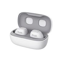 Trust Mobile Nika Compact Draadloze Bluetooth Oordopjes Wireless Earphones, 18 Uur Speeltijd in Totaal, Ingebouwde Microfoon, TWS, voor PC, Laptop, Smartphone, Tablet - Wit - thumbnail