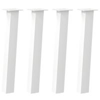 Console tafelpoten 4 st 72 cm staal wit - thumbnail