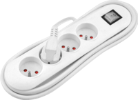 Scanpart Tafelcontactdoos 4-v En Pa Schakelaar Ak En 1.5m Belg - thumbnail