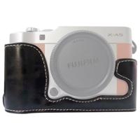 1/4 inch draad PU leder Camera Half Case Base voor FUJIFILM X-A5 / X-A20(Black) - thumbnail