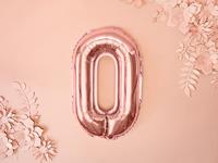 Folieballon O Rose Goud 35 cm - thumbnail