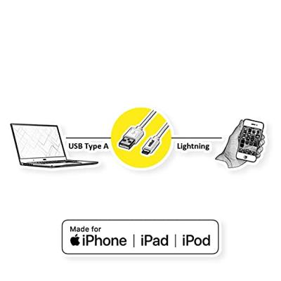 ROLINE GOLD 8pin naar USB 2.0 kabel voor iPhone, iPod, 1 m