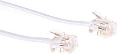 ACT RJ11 Telefoonkabel 3m M/M wit