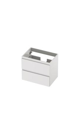 Onderkast INK 2 laden greeploos gelakt 60 cm x 40 cm x 52 cm Hoogglans wit 1241002