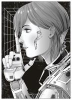 Poster - Cyberpunk Manga Stijl, zwart/wit, premium print - thumbnail