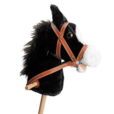 Playwood Houten stokpaard met geluid - zwart