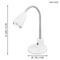 Eglo BureaulampFox wit met chroom - 92872 - thumbnail