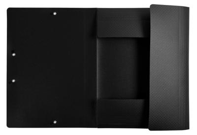 Exacompta elastomap A4, uit PP, 3 kleppen en elastiek zwart