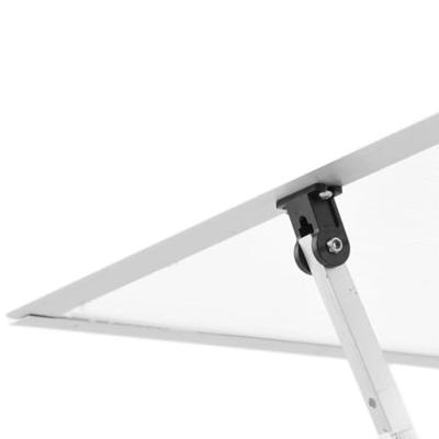 Tuinkas met basisframe 169x58x195 cm aluminium zilverkleurig - thumbnail