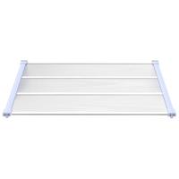 Deurluifel 122x90 cm polycarbonaat grijs en transparant - thumbnail