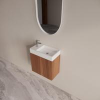 Fontein set BWS Riga Walnoot Met Arion Fontein Wit - thumbnail