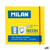 Zelfklevende briefjes Milan Geel 76 x 76 mm (10 Stuks) - thumbnail
