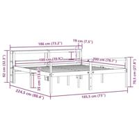 Seniorenbed met hoofdbord massief grenenhout wit 180x200 cm - thumbnail