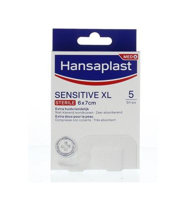 Hansaplast Sensitive Xl 6cmx7cm Strips 5