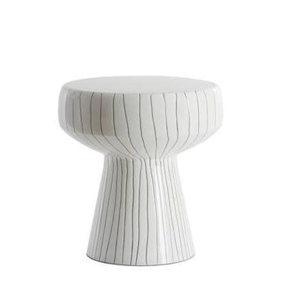 Light & Living Bijzettafel 'Dakwa' 38cm, kleur Wit/Zwart