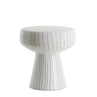 Light & Living Bijzettafel 'Dakwa' 38cm, kleur Wit/Zwart - thumbnail