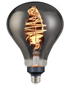 Grote led lamp rookglas design e27 fitting 29cm 1800k Grote led lamp rookglas design e27 fitting 29cm 1800k