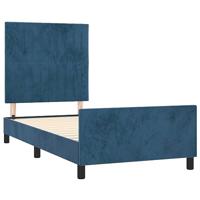 Bedframe zonder matras 80x200 cm fluweel donkerblauw - thumbnail