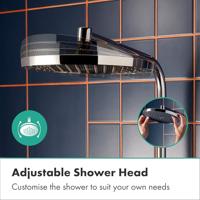 hansgrohe Activera S Showerpipe 240 - 1jet - EcoSmart met Ecostat Fine Varia - chroom 28078000 - thumbnail