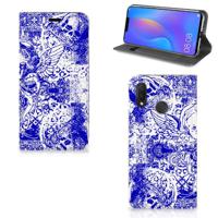 Mobiel BookCase Huawei P Smart Plus Angel Skull Blauw - thumbnail
