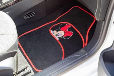 Vloermattenset voor auto Minnie Mouse CZ10339 Zwart/Rood