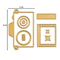 Vaessen Creative • mini snij- en embossingmallen vintage camera 9st. - thumbnail