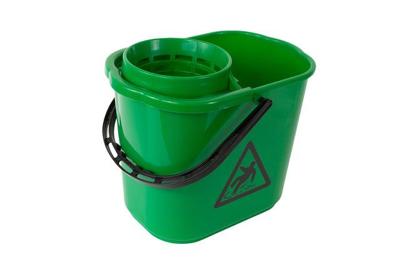 Mopemmer met korf 12 ltr groen