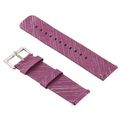 Eenvoudige mode canvas polsband voor Fitbit versa (donkerrood)