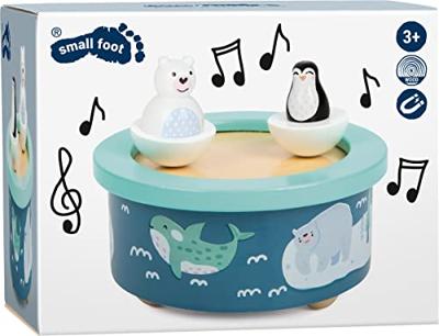 Small Foot - houten muziekdoos noordpool opwindbaar