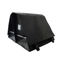 Clarijs fietstas dubbel xxl pvc 70l met uitsparing zwart - thumbnail