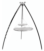CookKing: Driepoot 200 cm met dubbel RVS grillrooster 70+40 cm - thumbnail