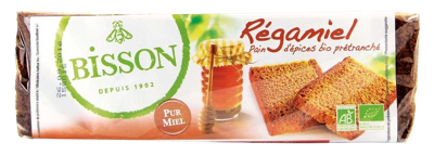 Bisson Regamiel honing-kruidkoek voorgesneden bio 300 Gram