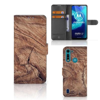 Motorola G8 Power Lite | Book Style Case | Tree Trunk | Portemonnee hoesje